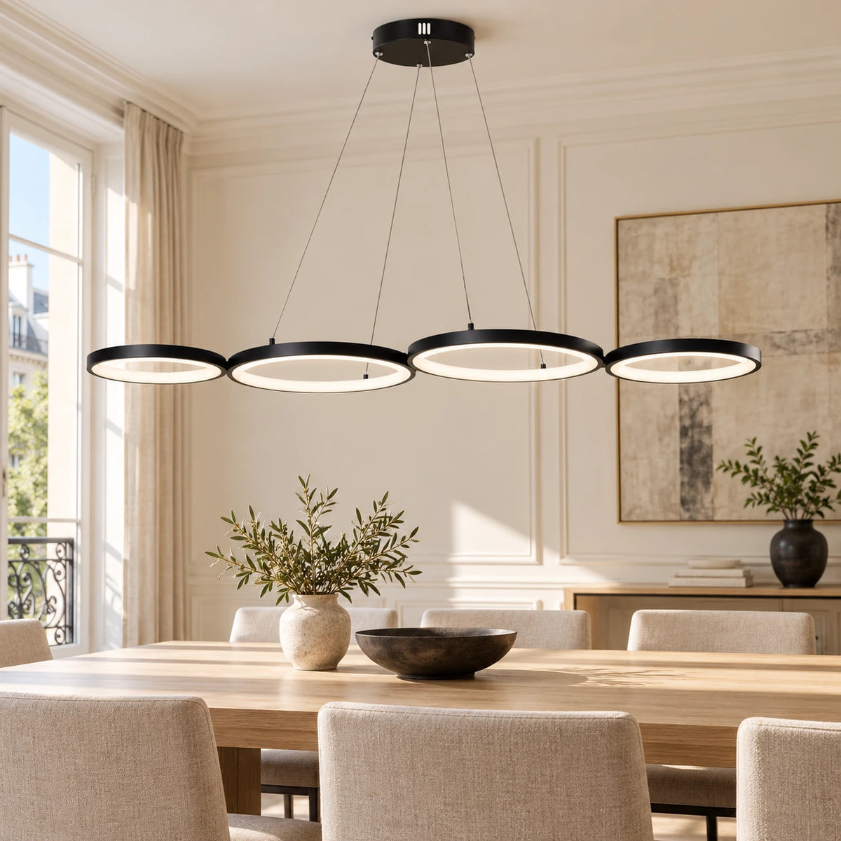 Suspension quatre anneaux LED Léonie – photo 1