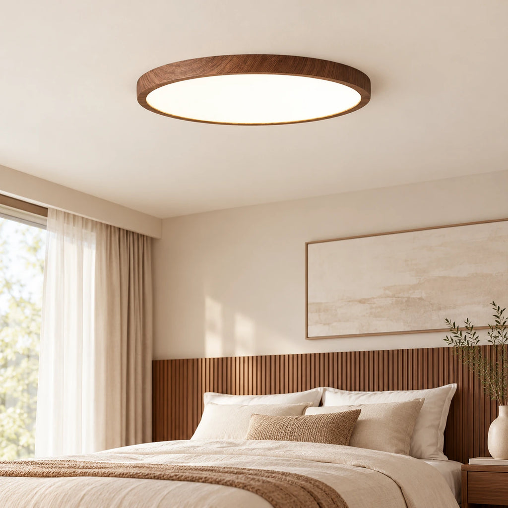 Plafonnier LED ultra-fin effet bois Baptiste – photo 1