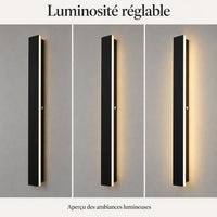 Applique murale LED à luminosité réglable : aperçu de trois intensités lumineuses