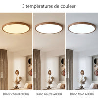 Plafonnier LED ultra-fin effet bois Baptiste – photo 6