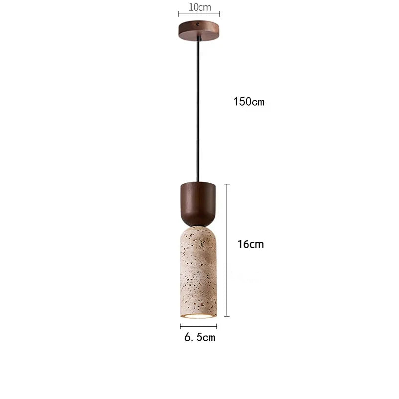 Suspension cylindre en travertin Bérangère – photo 15