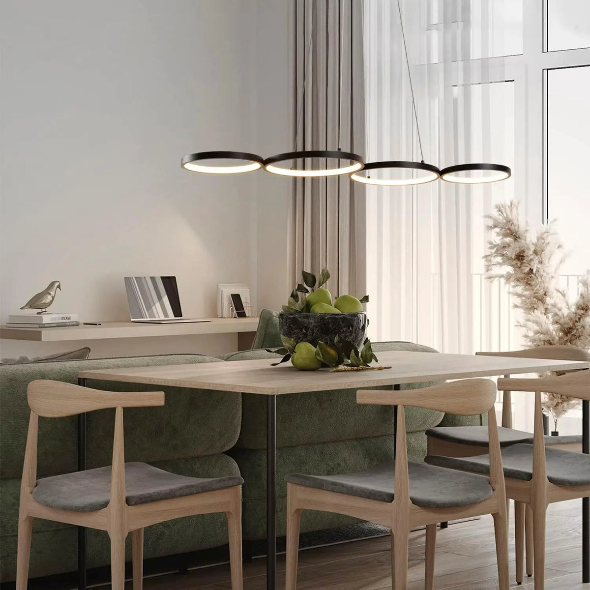 Suspension quatre anneaux LED Léonie – photo 12