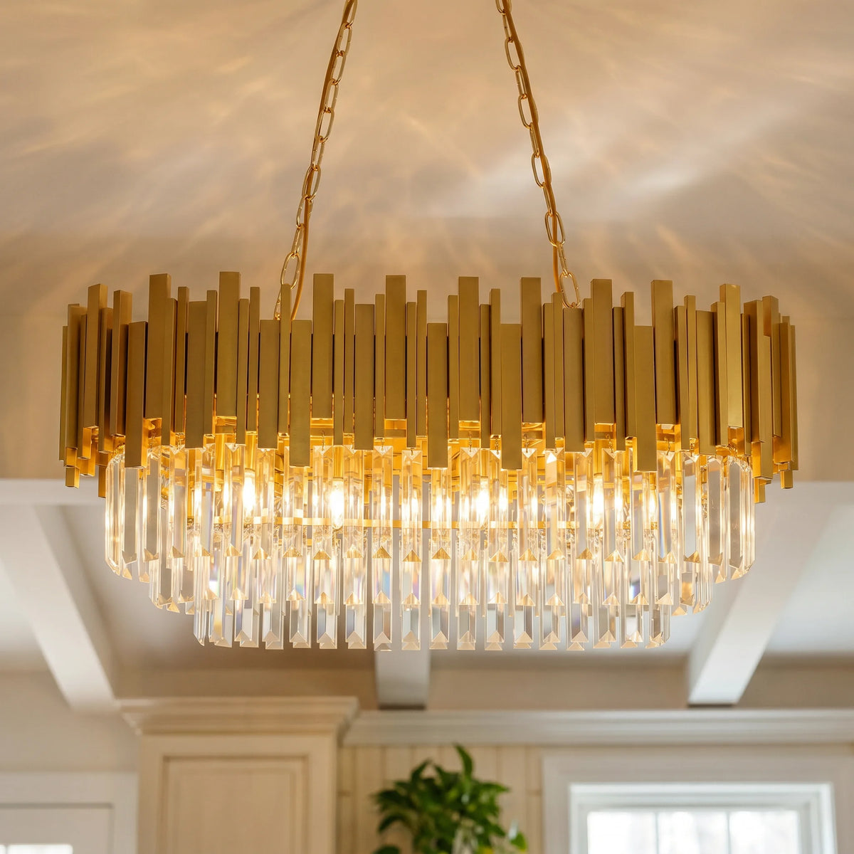 Lustre cristal doré à gouttes Victoire – photo 1