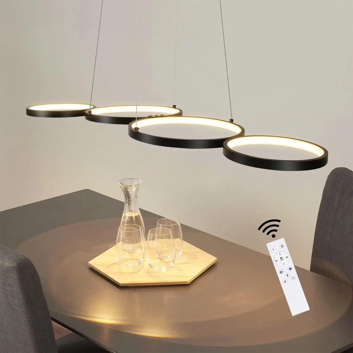 Suspension quatre anneaux LED Léonie – photo 8