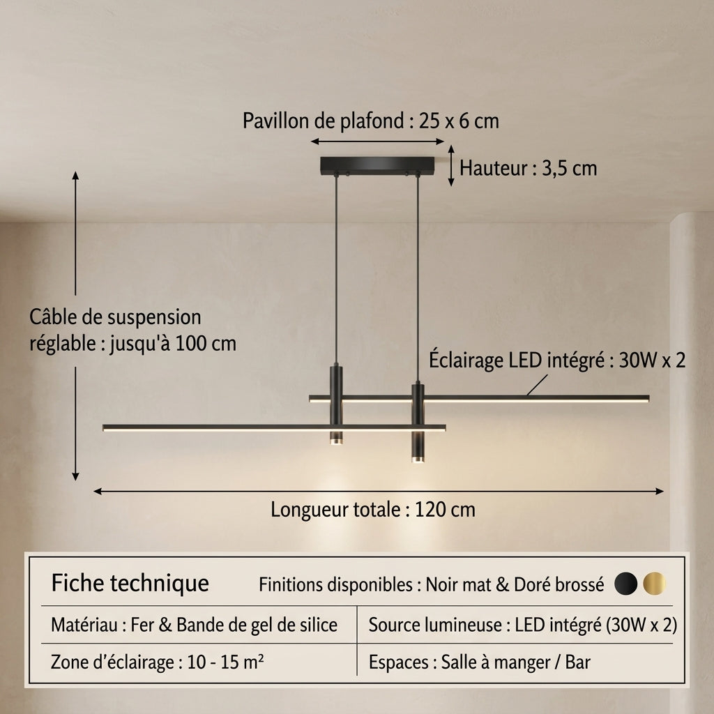 Suspension linéaire LED Augustin – photo 15