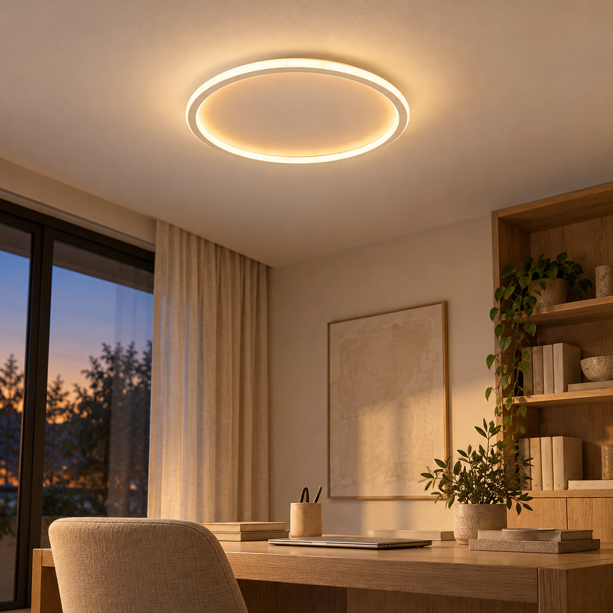 Plafonnier Apolline – Blanc 40 cm en intérieur