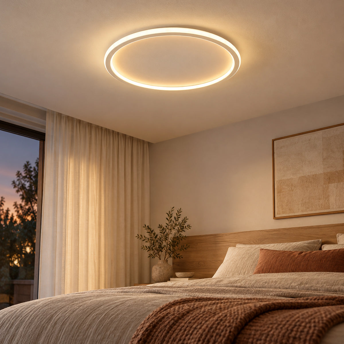 Plafonnier Apolline – Blanc 50 cm en intérieur