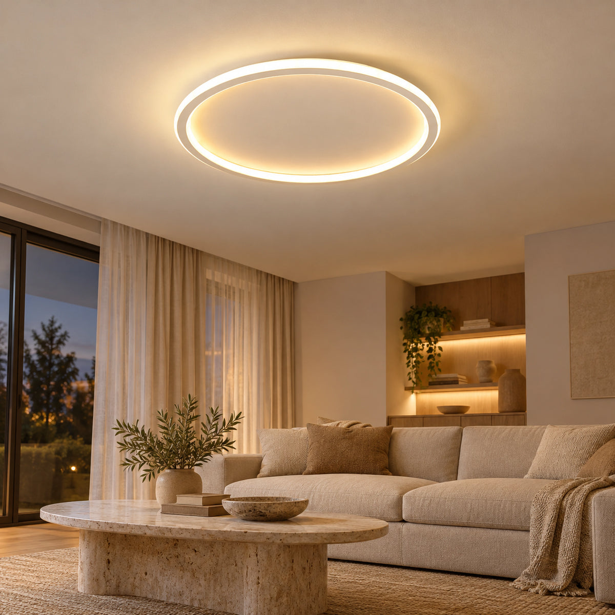 Plafonnier Apolline – Blanc 60 cm en intérieur