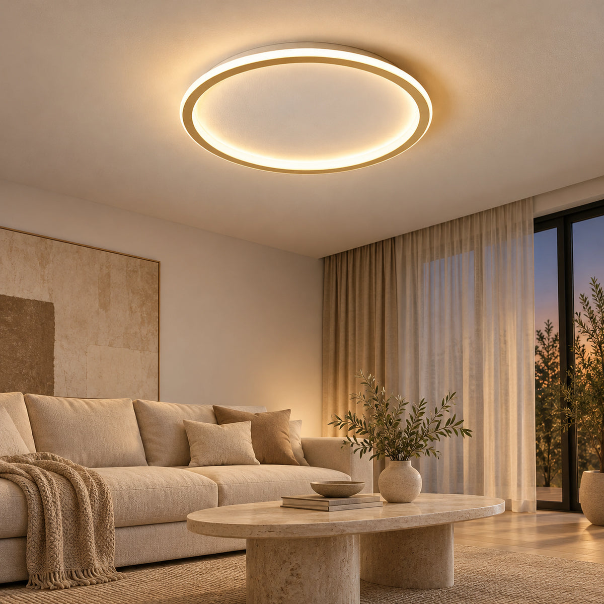 Plafonnier Apolline – Doré 60 cm en intérieur