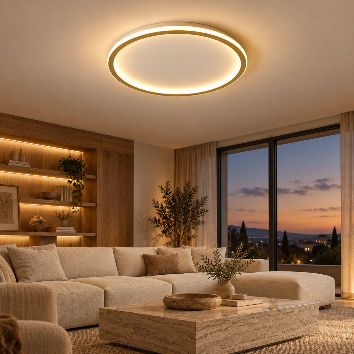 Plafonnier Apolline – Doré 80 cm en intérieur