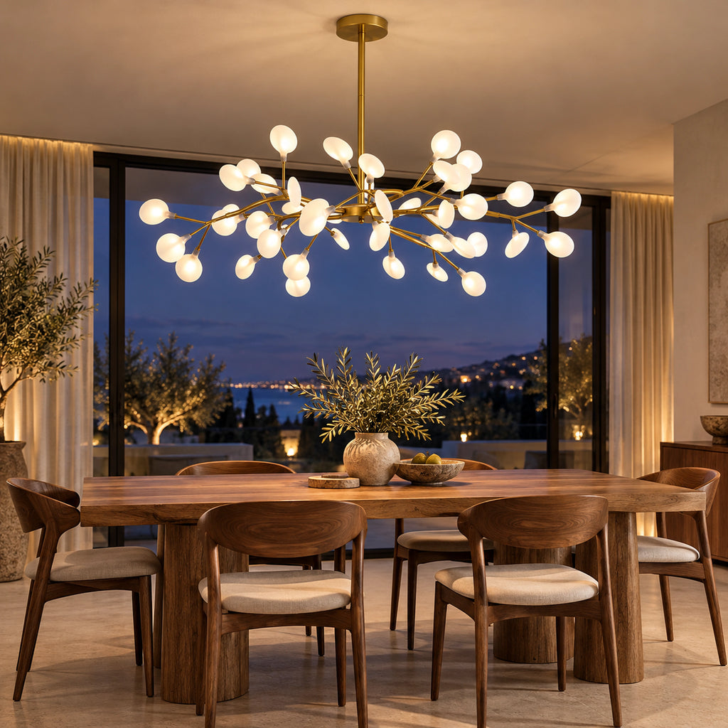Suspension Florentin – Doré A – 45 têtes en intérieur