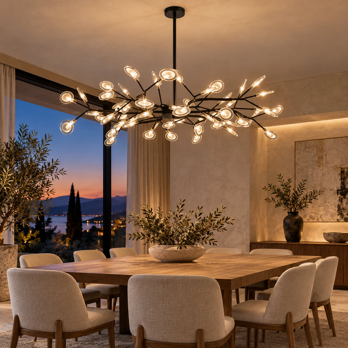 Suspension Florentin – Noir B – 54 têtes en intérieur