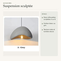 Suspension sculptée Wabi-Sabi — détails de la forme