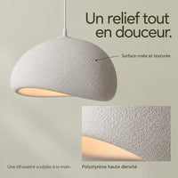 Texture et matière de la suspension sculptée en polystyrène haute densité