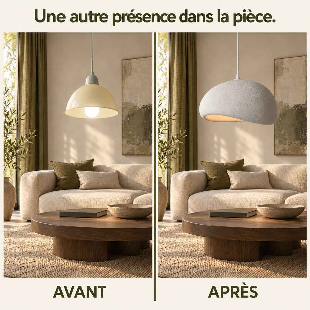 Avant et après : suspension démodée remplacée par la suspension galet
