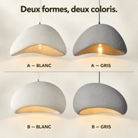 Comparaison des formes A et B de la suspension galet en blanc et gris