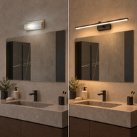 Avant/après : ancienne applique et nouvelle applique LED de miroir