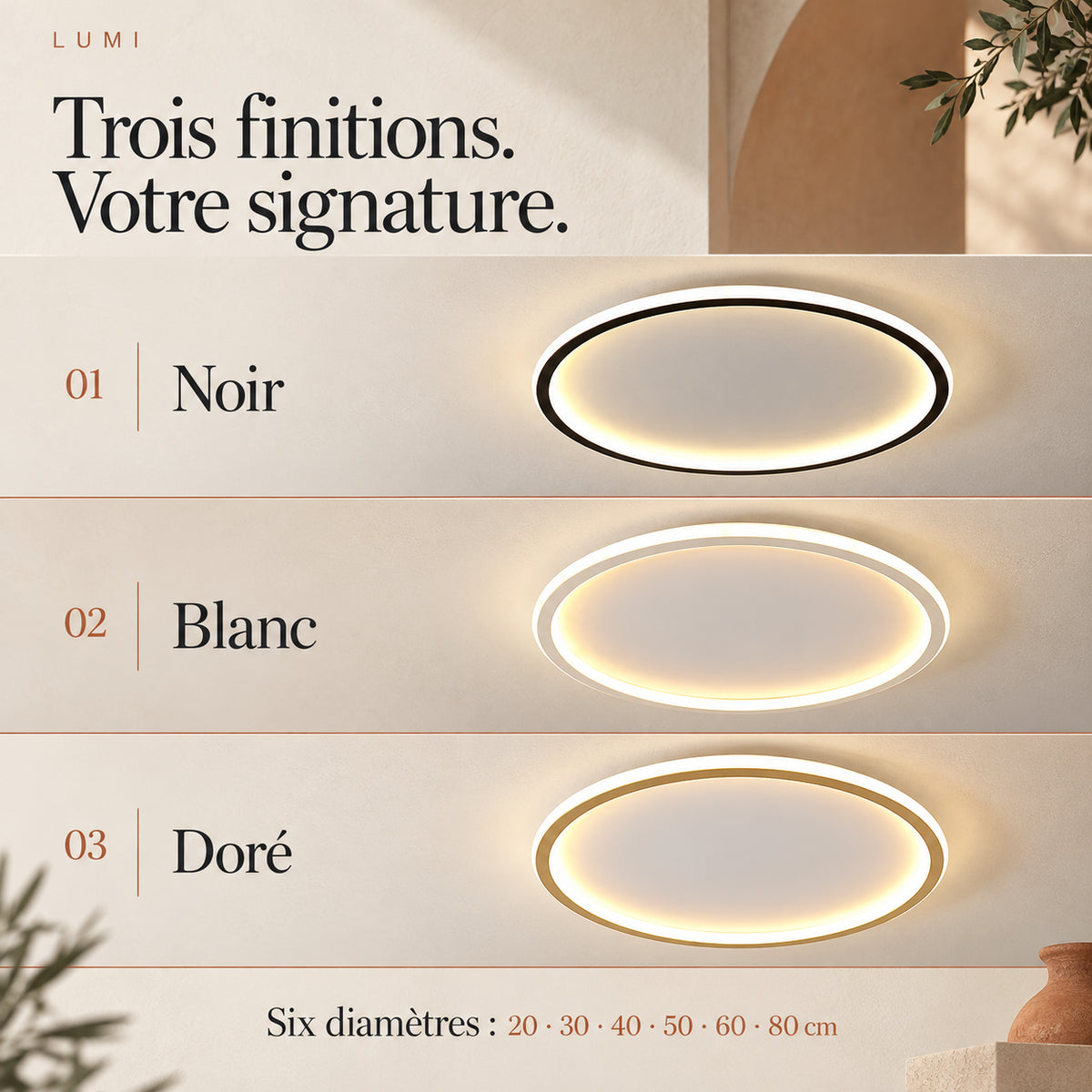 Plafonnier LED anneau minimaliste Apolline – photo 27