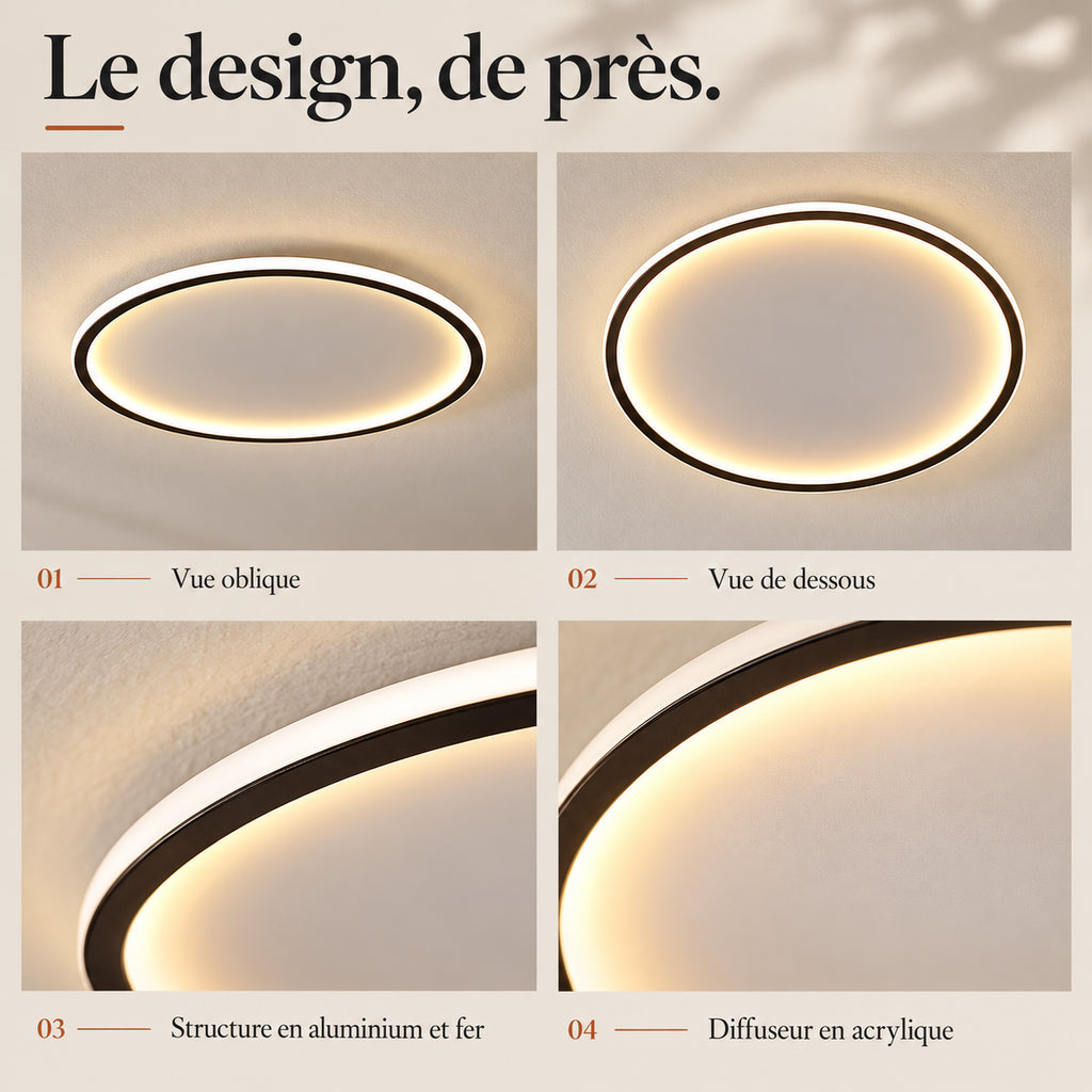 Plafonnier LED anneau minimaliste Apolline – photo 28