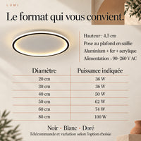 Plafonnier LED anneau minimaliste Apolline – photo 30