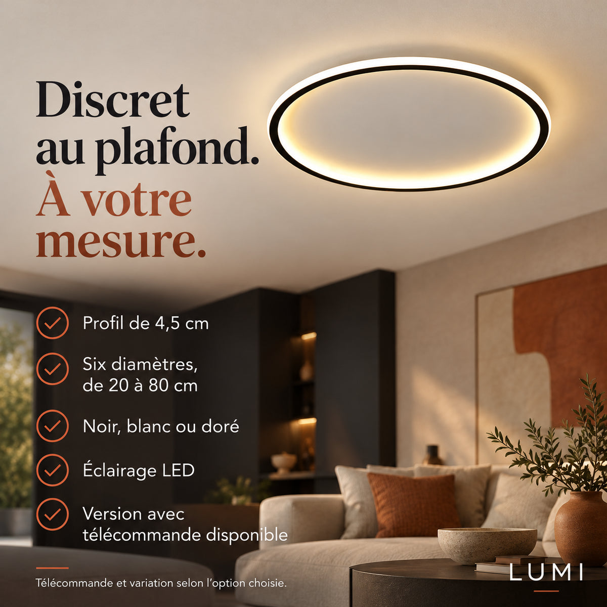Plafonnier LED anneau minimaliste Apolline – photo 32