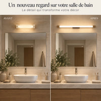 Avant/après – ancienne applique remplacée par le modèle LED minimaliste