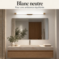 Applique de miroir minimaliste – version blanc neutre
