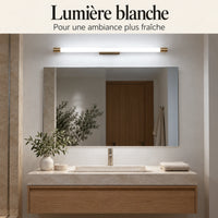 Applique de miroir minimaliste – version lumière blanche
