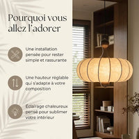 Suspension lanterne en soie Céleste – photo 5