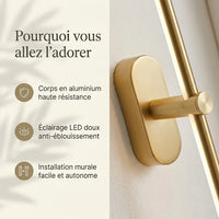 Applique miroir LED Anatole – atouts : aluminium, LED douce, pose murale